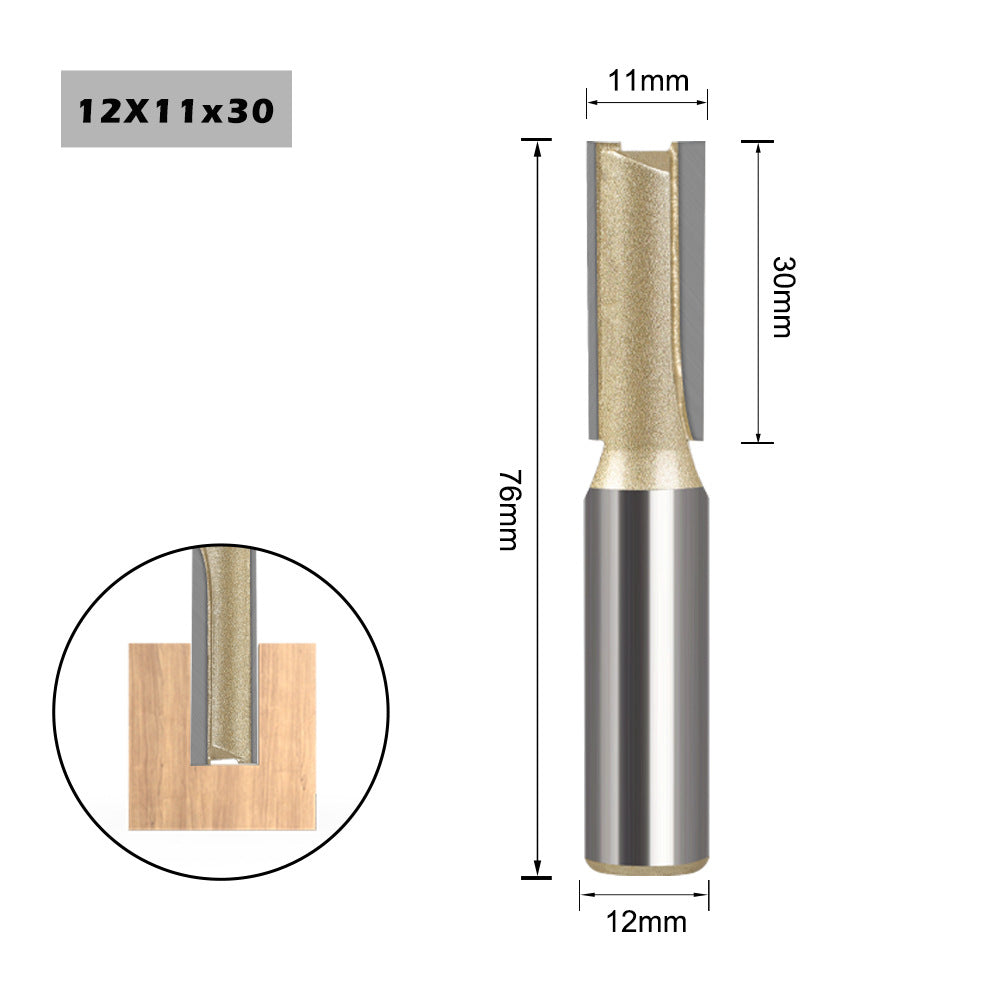 Woodworking Professional Reverse Metric Straight Knife Double Blade Slotting Straight Knife Engraving Machine Knife Head 7,8,9,10,11,12mm