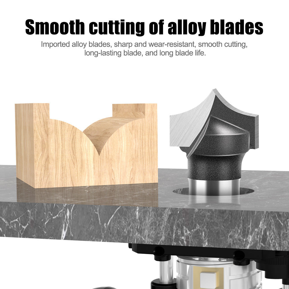 8Mm handle pointed nozzle engraving knife woodworking milling cutter slotting line pointed cutter head arc v-edge knife trimming machine tool