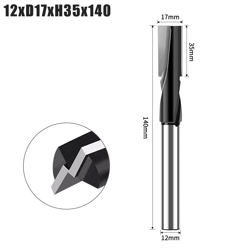 Door keyhole lengthened slotting milling cutter Bottom cutter Spiral mortise cutter Door panel Daluo electromechanical woodworking milling cutter