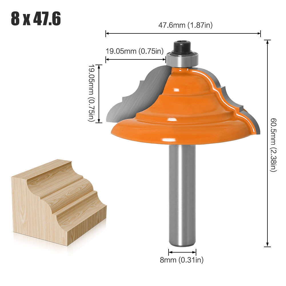8Mm Handle Convex Door Bucket Line Knife Lace Router Line Knife Cabinet Door Panel Woodworking Engraving Knife Gong Knife