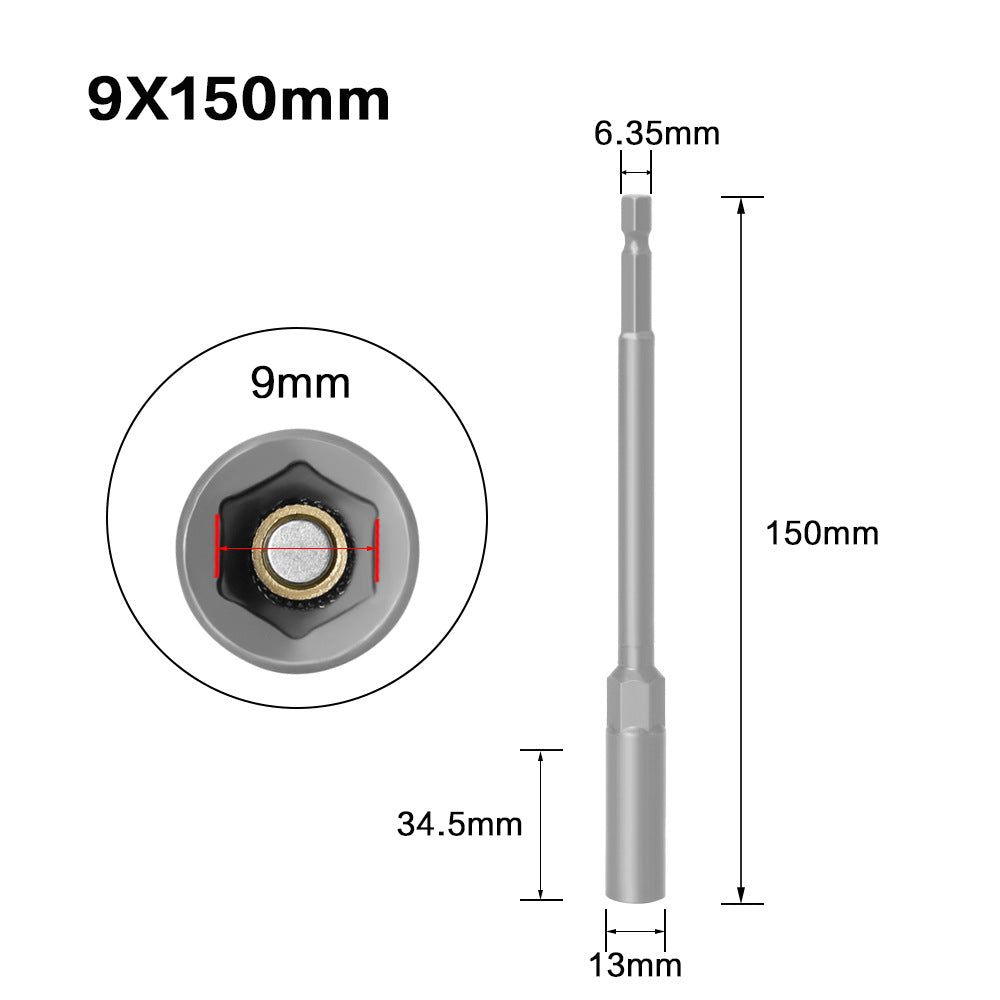 Hexagonal Shank Deepening Sleeve Pneumatic Deepening Sleeve Inner Hexagonal Wind Head Nut Quick Sleeve Tool