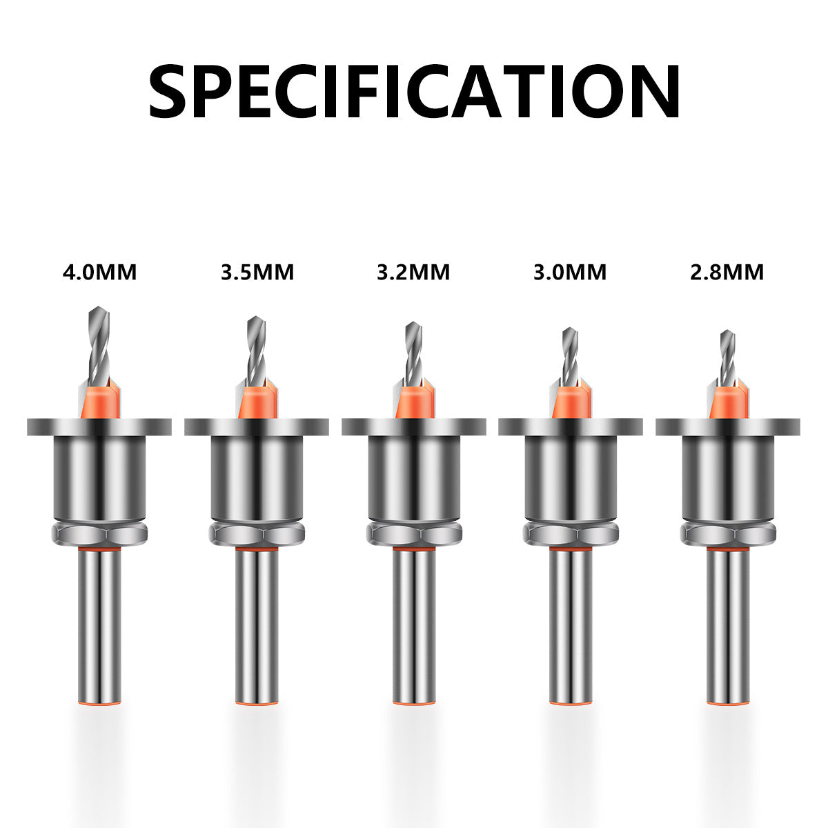 Heavy Hole Drill with Limiter Alloy Head Cone Hole Drill Woodworking Step Drill Bit Screw Installation Woodworking Drill