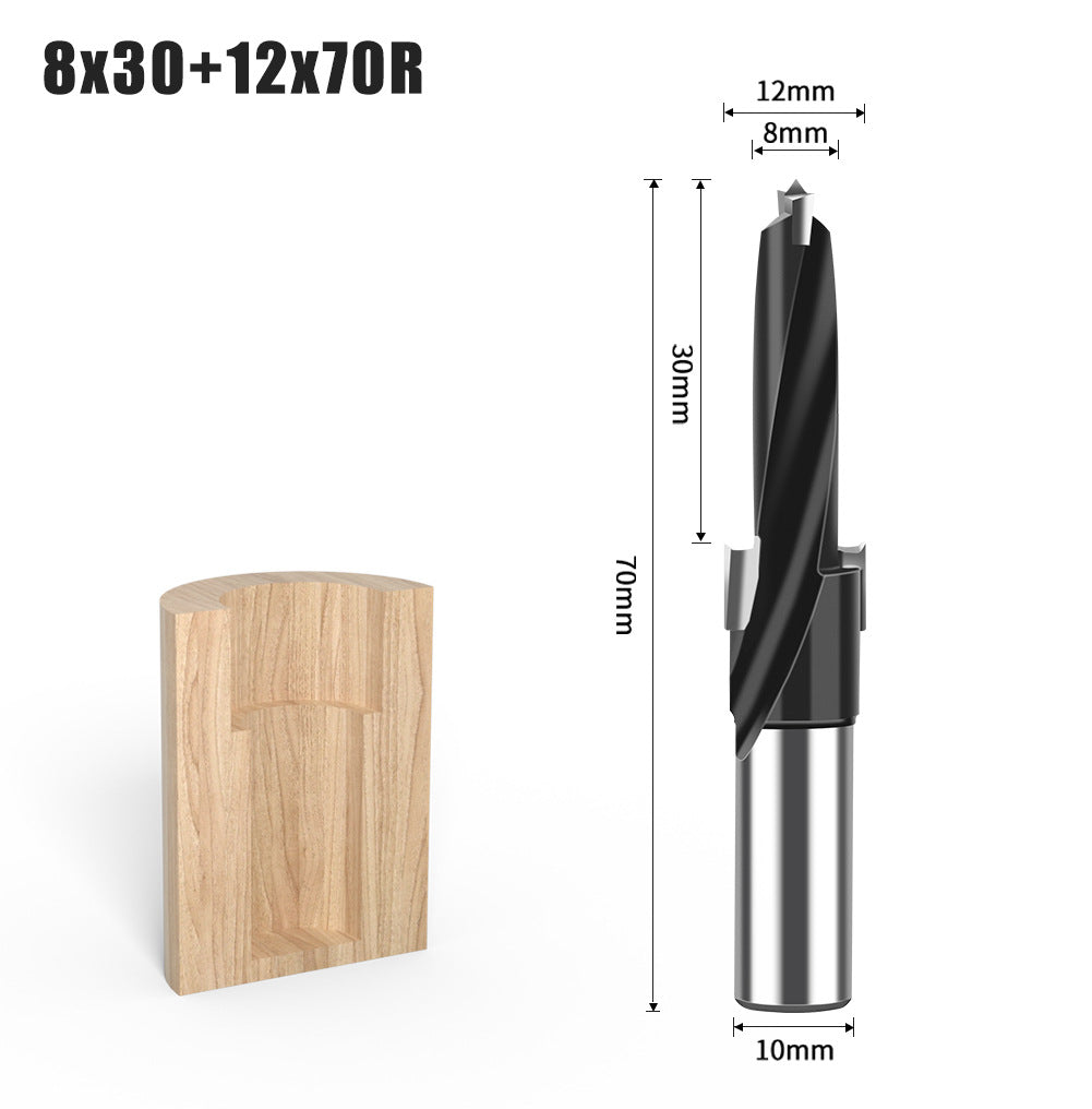 Step Drill Three-in-One Drill Secondary Drill Alloy Woodworking Step Drill Side Hole Machine Drill Bag Countersunk Hole Woodworking Row Drill Bit