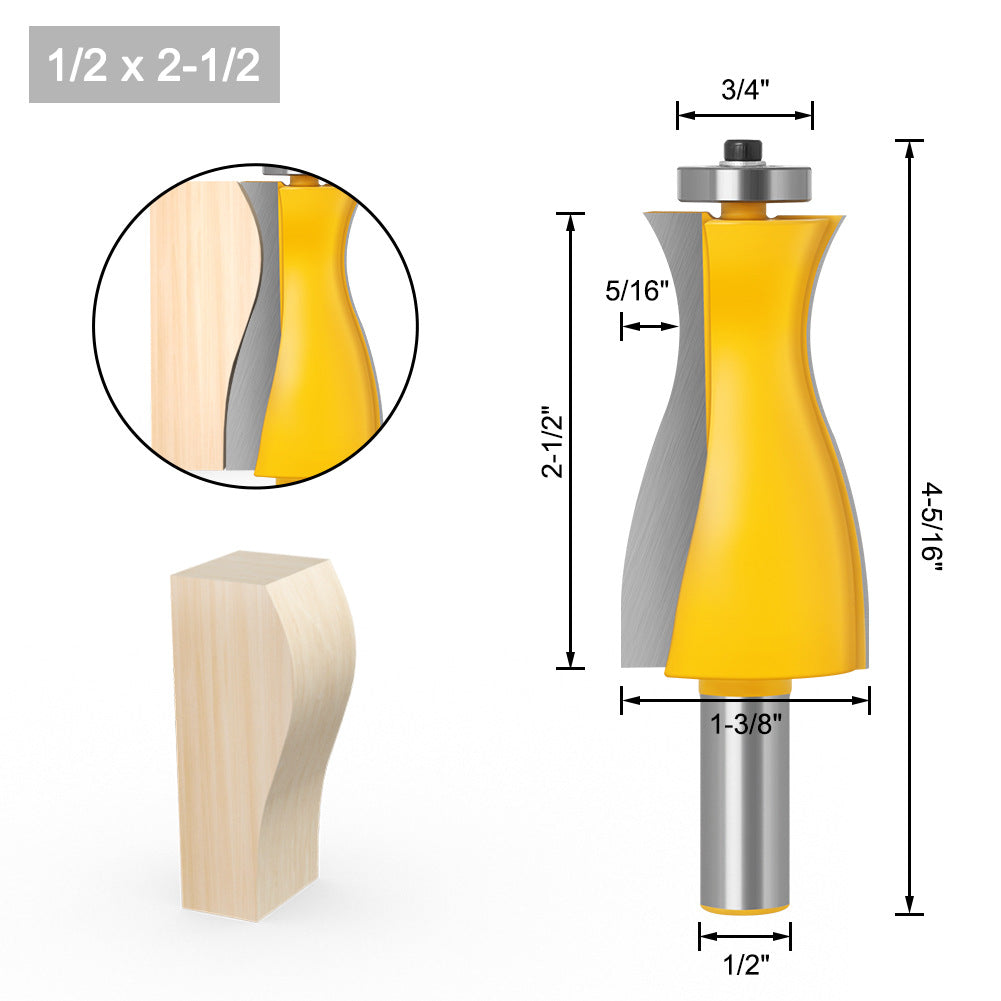1/2 handle waist slim cabinet foot knife woodworking milling cutter engraving machine trimming knife floor foot line lace door cabinet top line knife