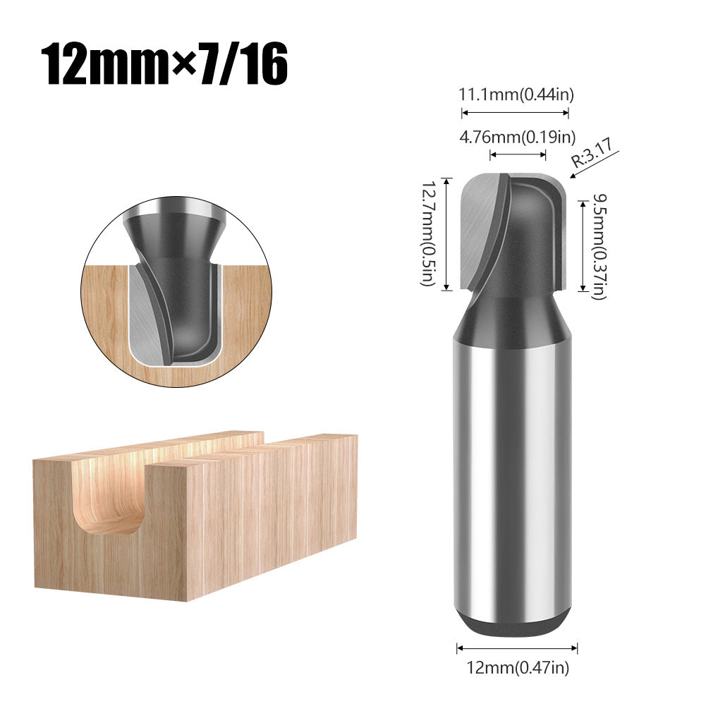 12 handle 6 handle double arc round bottom knife, slotting knife bakelite milling cutter, engraving machine trimming machine round bottom linear knife