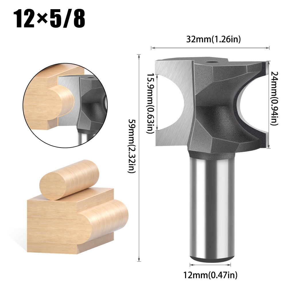 Semicircular knife, woodworking positive semicircular knife, arc knife engraving milling cutter trimming knife fancy knife 12 handles 6 handles trimming knife
