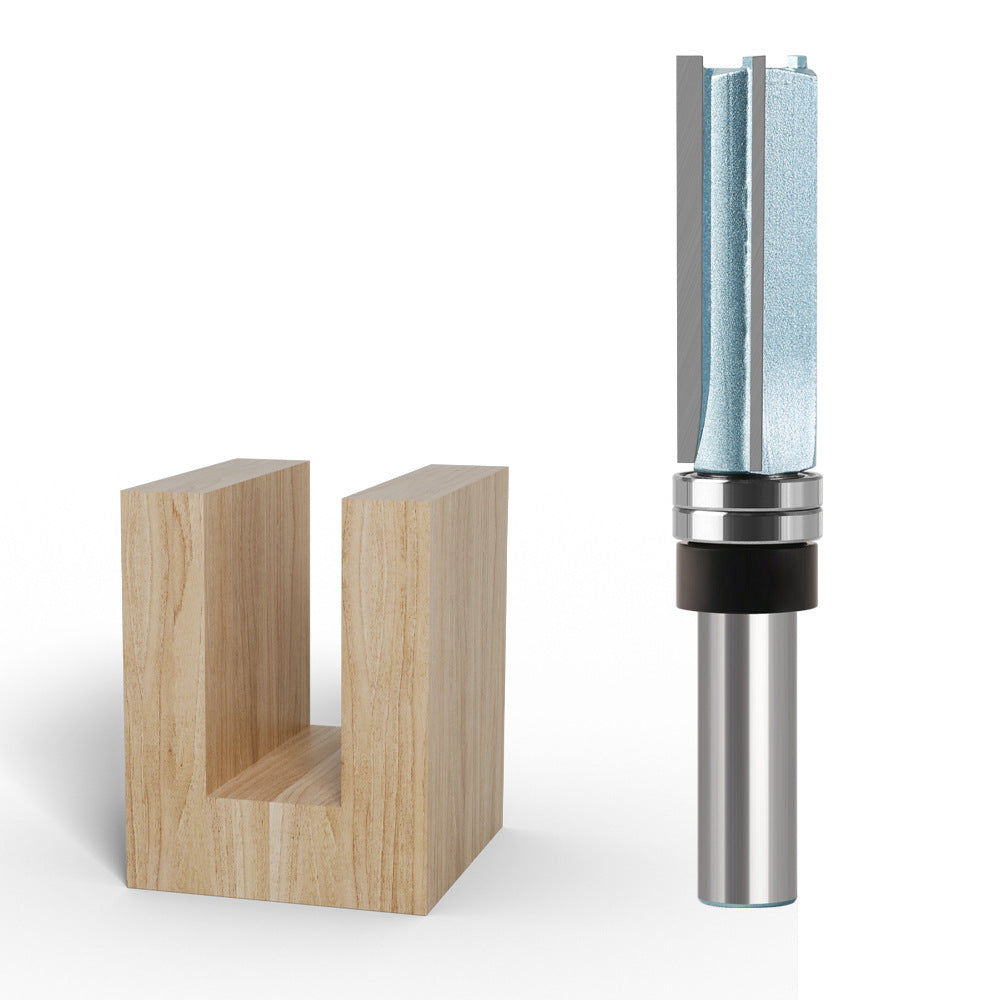 Woodworking professional grade three-blade bearing straight knife slotting knife trimming knife double bearing handle with bearing straight knife engraving machine knife