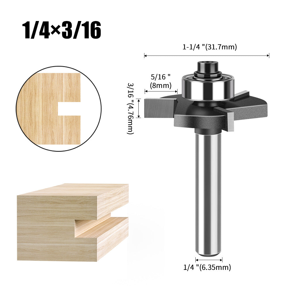 Three-edge ball T-shaped cutter door cover Begonia angle milling cutter Woodworking milling cutter Slotting cutter Slotting cutter Alloy cutter head
