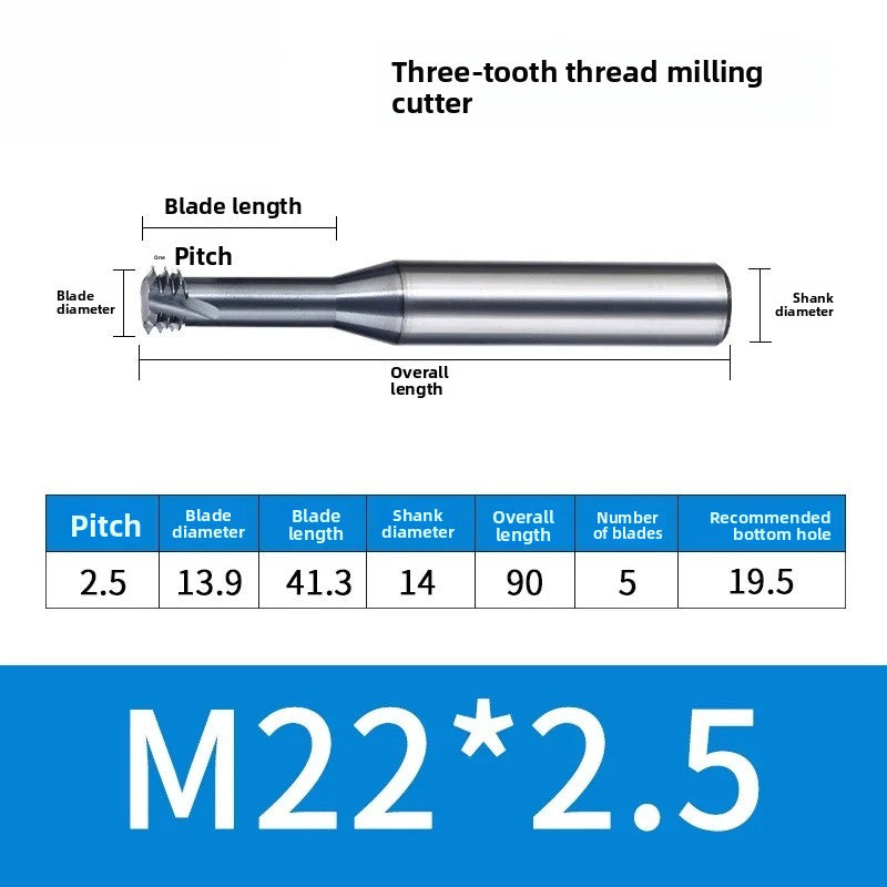 Carbide Thread Mill Single / Triple / Full Flute HRC65