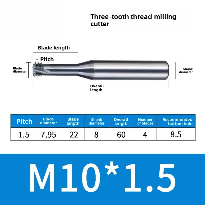 Carbide Thread Mill Single / Triple / Full Flute HRC65