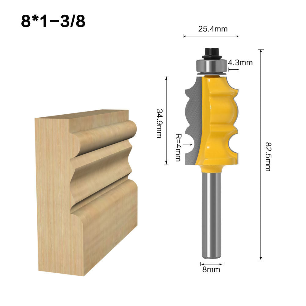 High-grade 1/2 shank double-leaf armrest cutter engraving machine milling cutter line cutter woodworking milling cutter woodworking cutter