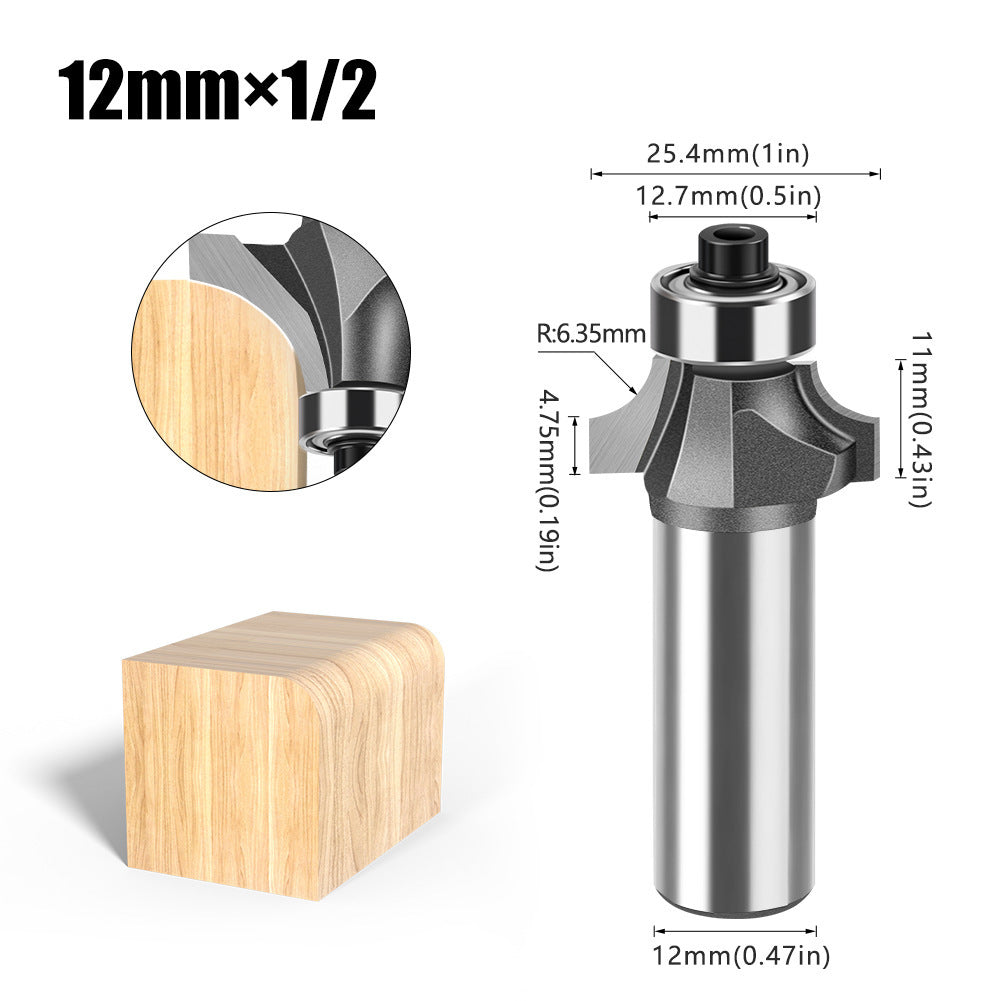 12 handle fillet cutter chamfering milling cutter, commonly used fillet cutter preferably tungsten steel alloy fillet cutter trimming machine tool