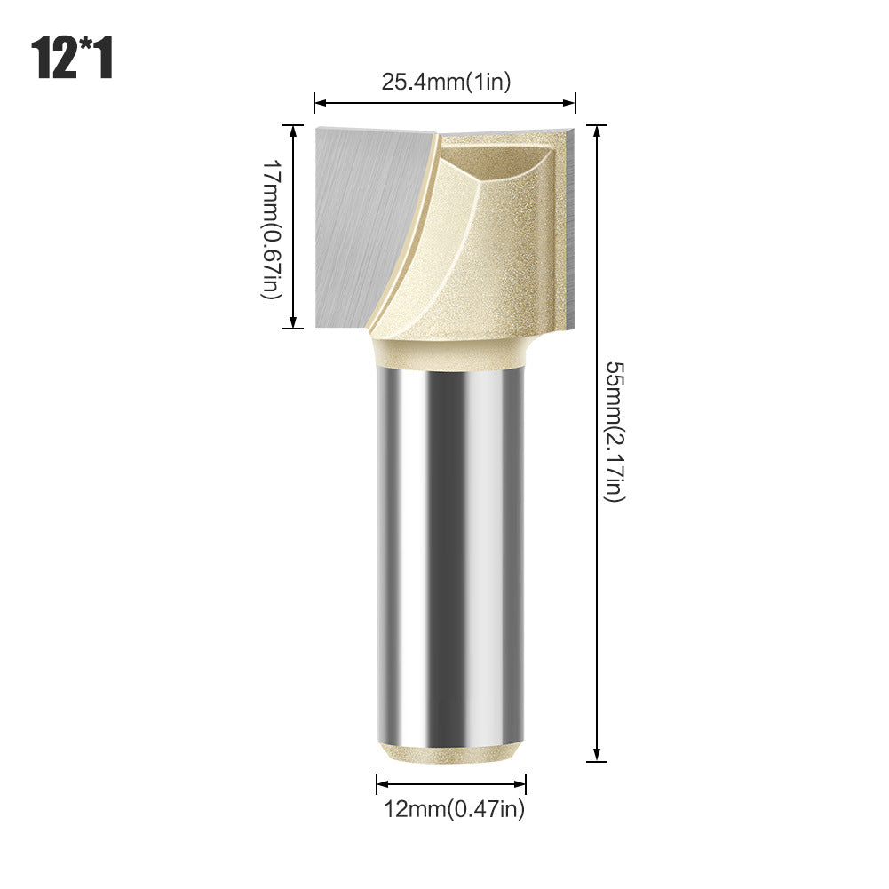 Professional grade 6 handle 12 handle bottom cleaning knife slotting knife flat bottom cutter milling bottom engraving machine carbide woodworking milling cutter