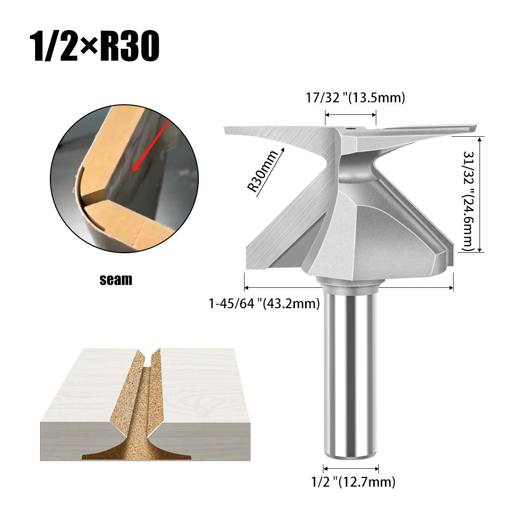 Arc bending integrated knife forming tool R18R30 wooden door and wall cabinet arc bending knife filling-free softening process