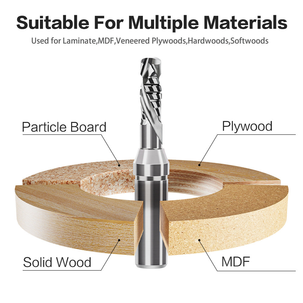 Industrial grade TCT three-edge cutting knife straight knife integral tungsten steel alloy, fast drilling and cutting