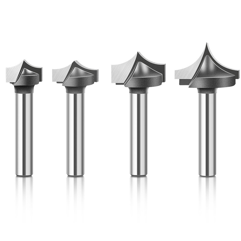 6 handle 12 handle woodworking pointed nozzle carving knife trimming machine line knife, inverted arc knife, rounded corner cutter milling cutter