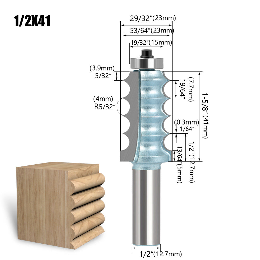 Four R convex bead knife cabinet line knife decorative line knife engraving machine trimming with bearing woodworking curve knife