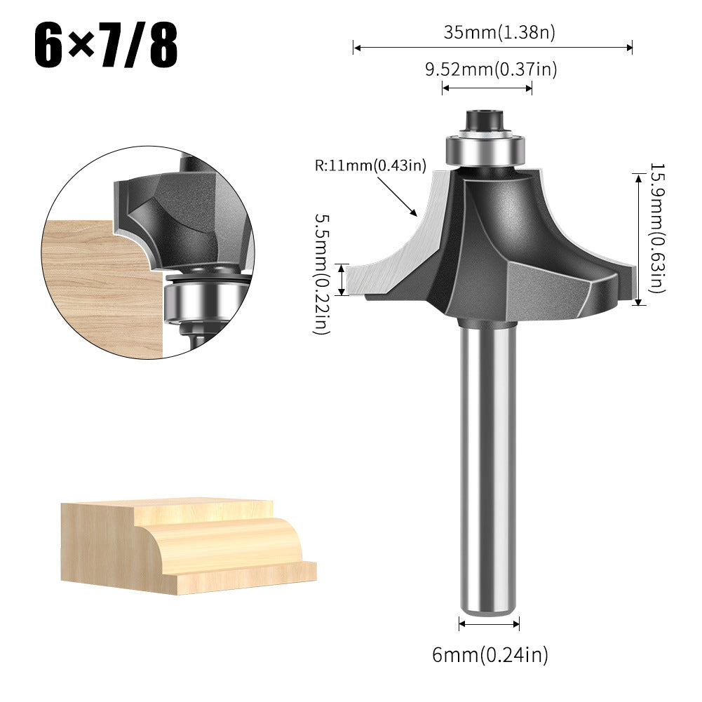 Woodworking Minzai Knife 6 Handles 12 Handles Line Knife Cabinet Door Panel Slotting Edge Trimming Milling Knife Edge Trimming Machine Knife Gong Machine Knife Carving