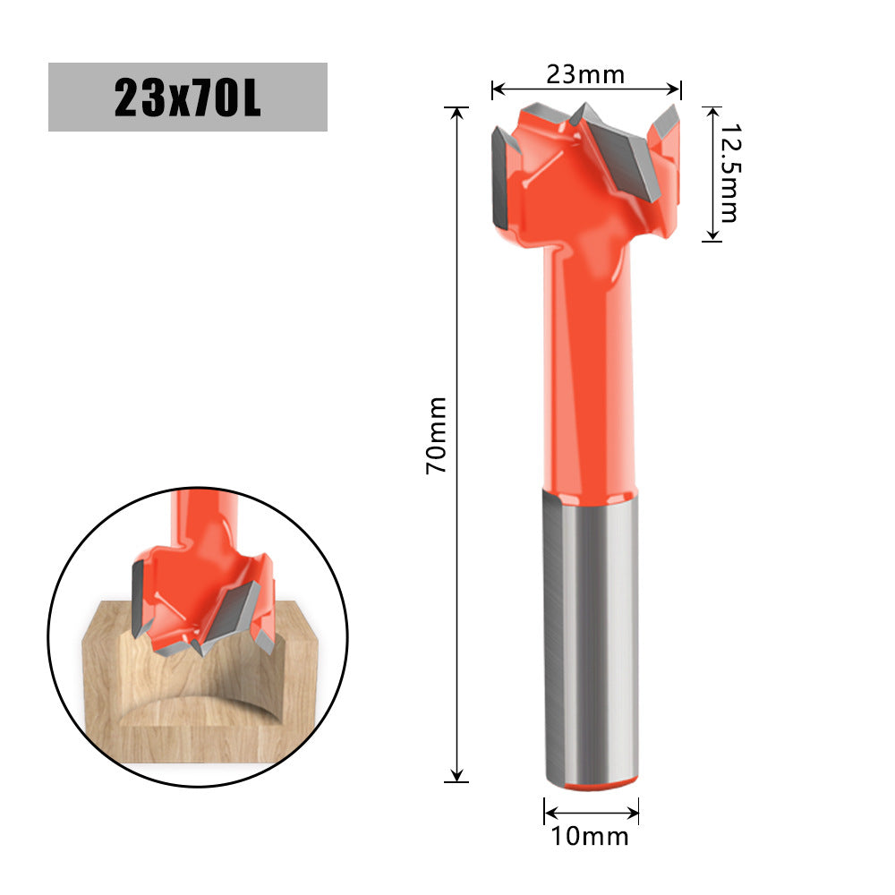 Woodworking split drill 15-55mm hole opener, split drill, forward and reverse four-tooth alloy numerical control woodworking row drill