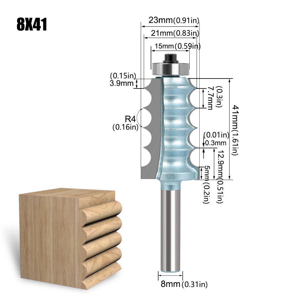 Four R convex bead knife cabinet line knife decorative line knife engraving machine trimming with bearing woodworking curve knife