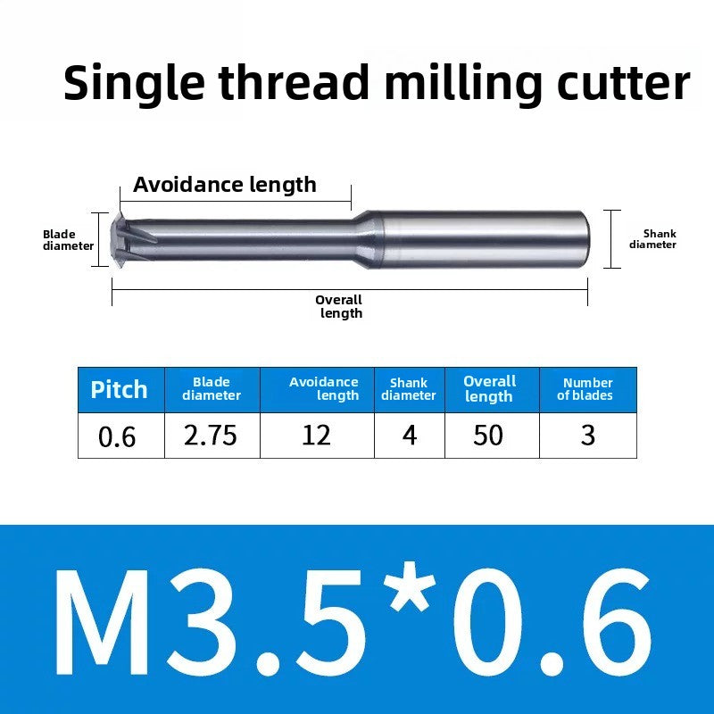 Carbide Thread Mill Single / Triple / Full Flute HRC65