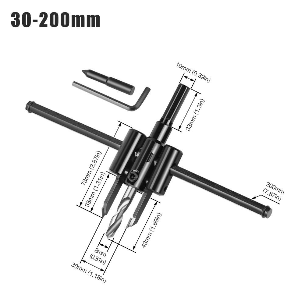 DIY adjustable aircraft type hole opener, audio reamer, woodworking plastic spotlight hole opening, integrated ceiling hole opener