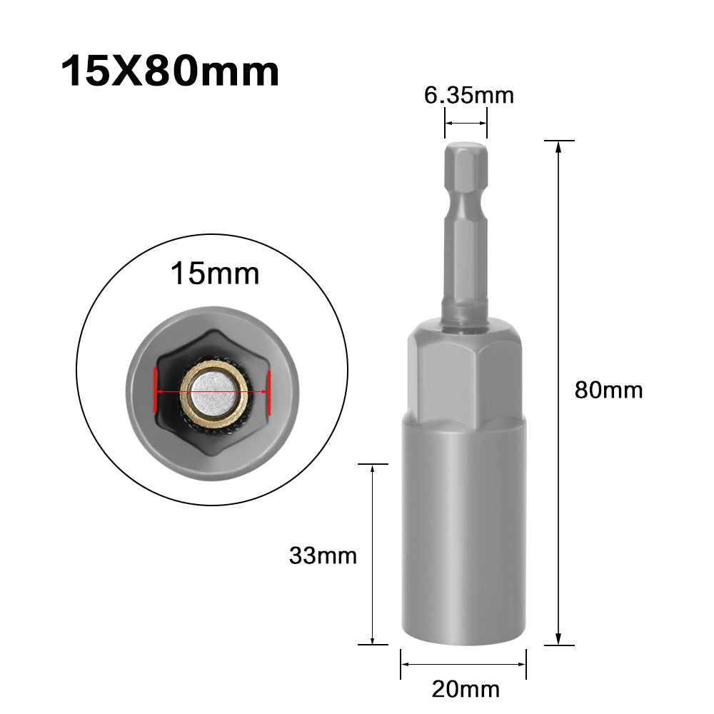 Hexagonal Shank Deepening Sleeve Pneumatic Deepening Sleeve Inner Hexagonal Wind Head Nut Quick Sleeve Tool