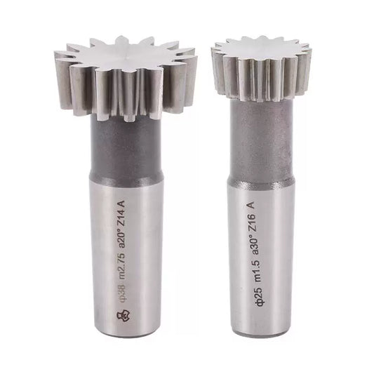 Taper Shank Involute Internal Spline Gear Shaper Cutter, Φ25 M1 & Φ38 M2, 30° Pressure Angle HSS Shaping Tool