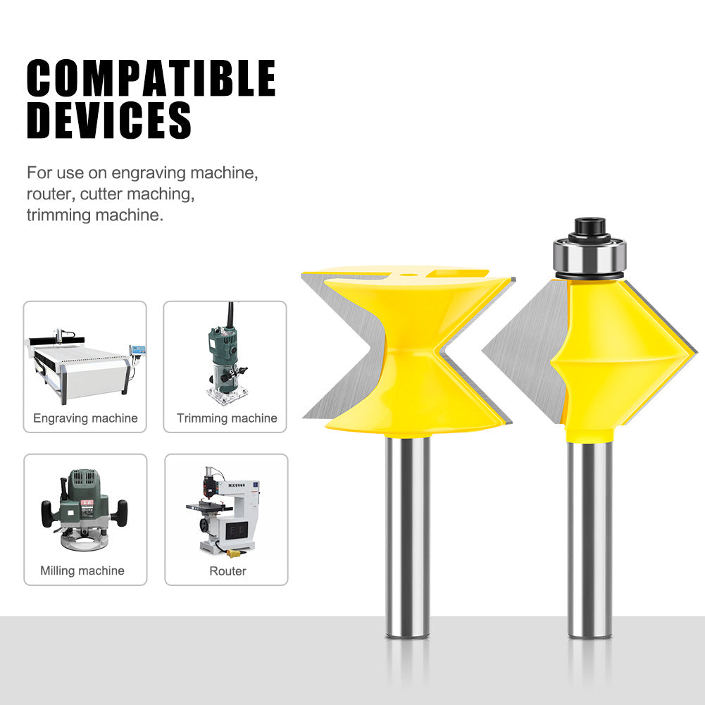 1/2 handle 8 handle woodworking milling cutter 90 ° mortise cutter slotting cutter splicing cutter woodworking milling cutter router