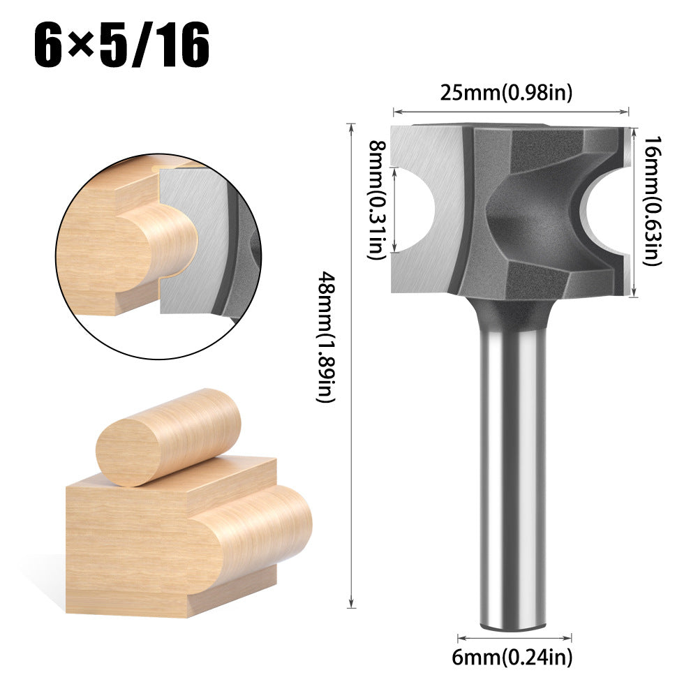 Semicircular knife, woodworking positive semicircular knife, arc knife engraving milling cutter trimming knife fancy knife 12 handles 6 handles trimming knife