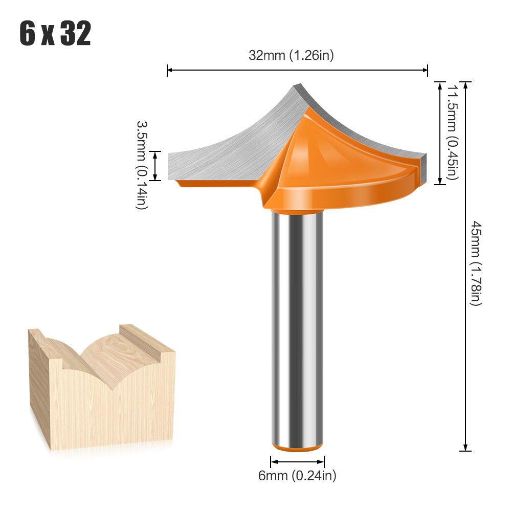 Pointed nozzle knife engraving knife flower line knife cabinet door panel knife woodworking fancy milling cutter numerical control engraving machine tool door panel knife