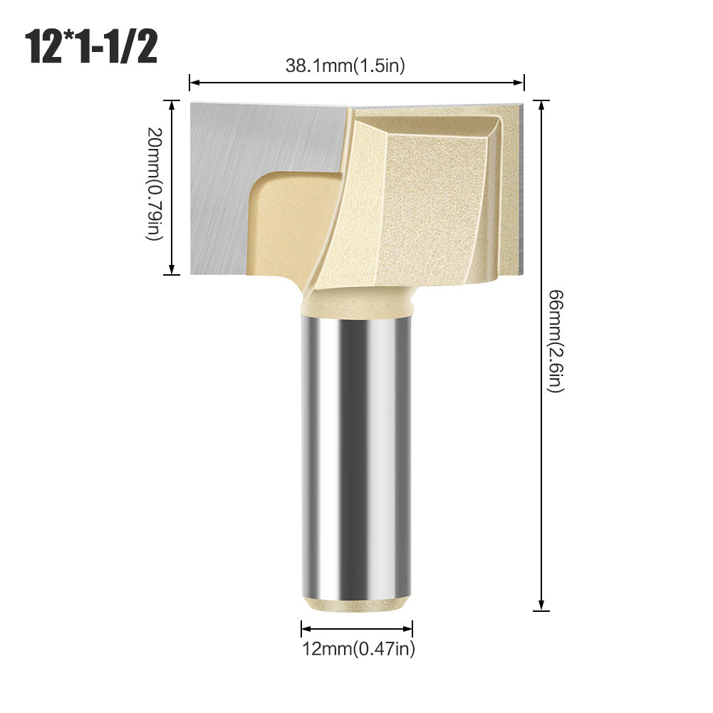 Professional grade 6 handle 12 handle bottom cleaning knife slotting knife flat bottom cutter milling bottom engraving machine carbide woodworking milling cutter