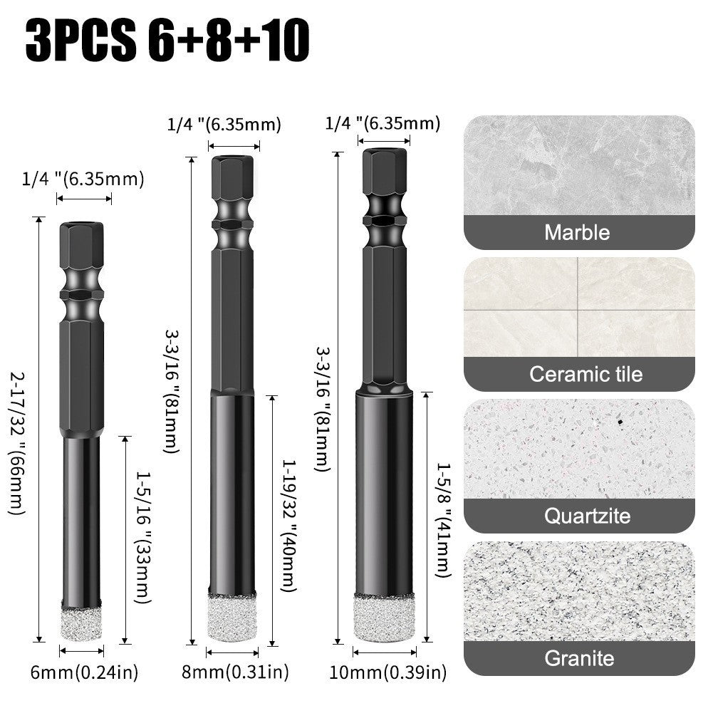 Emery professional stone hole opener, ceramic tile marble dry drilling bit, stone slate drilling bit