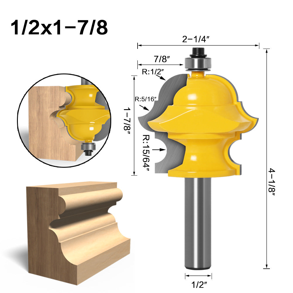 1/2 handle high-grade export woodworking milling cutter carving cutter engraving machine line cutter magic knife variety of lines
