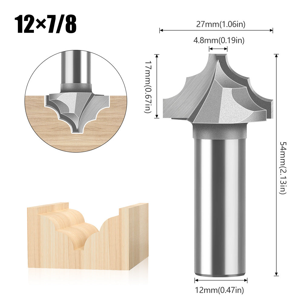 Double R line knife slotting knife door plate knife flower line knife door core plate milling cutter double R line knife engraving machine milling cutter