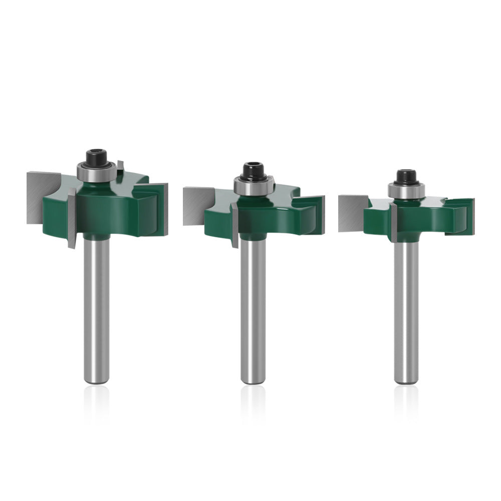 4-Blade Ball T-Knife 1/4 Handle Woodworking Milling Cutter Slotting Knife Slotting Knife Alloy Knife Head Trimming Machine Knife Head
