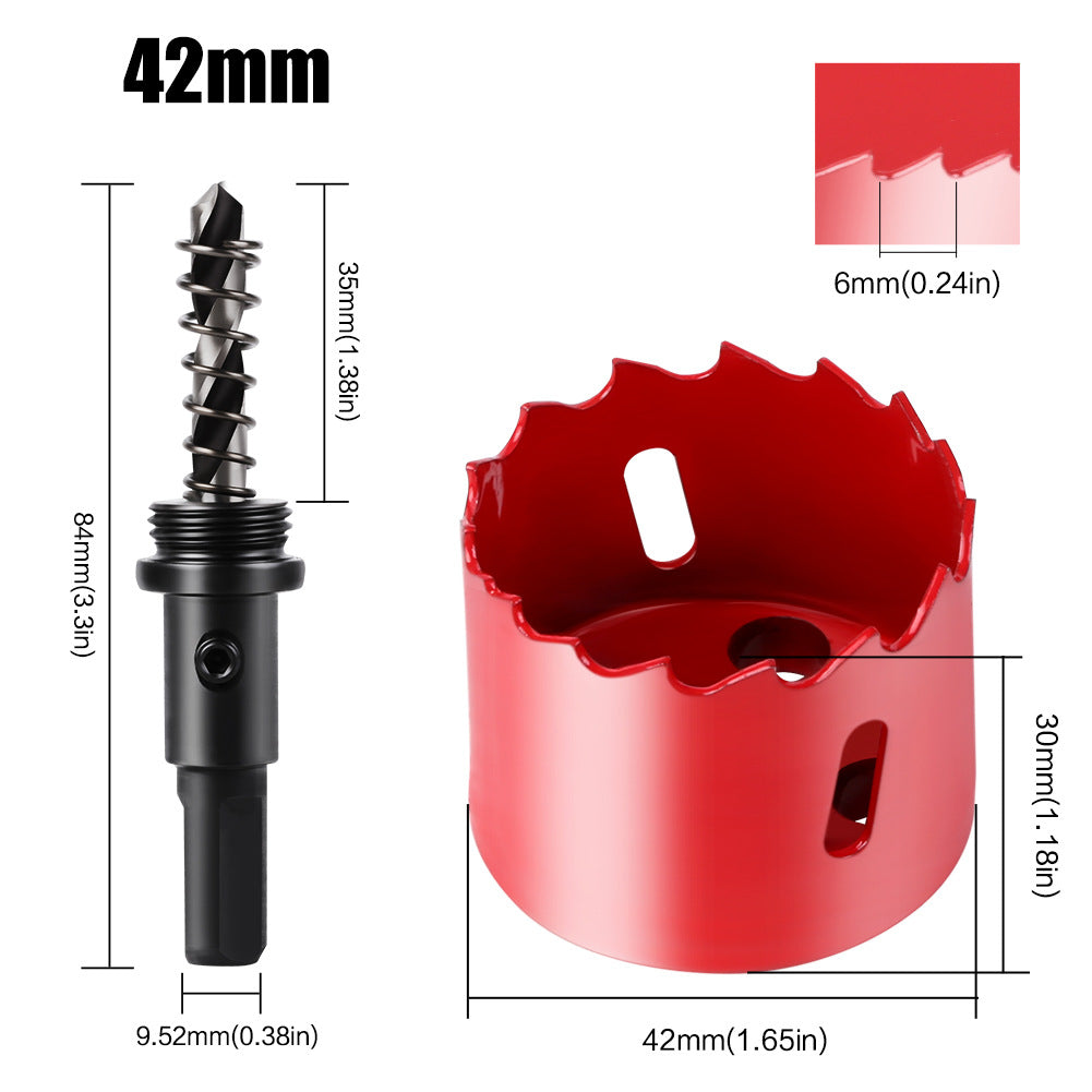 M42 Bi Metal Hole Saw Set for Wood Metal Pipe Aluminum Drywall Drilling PV Woodworking Kit