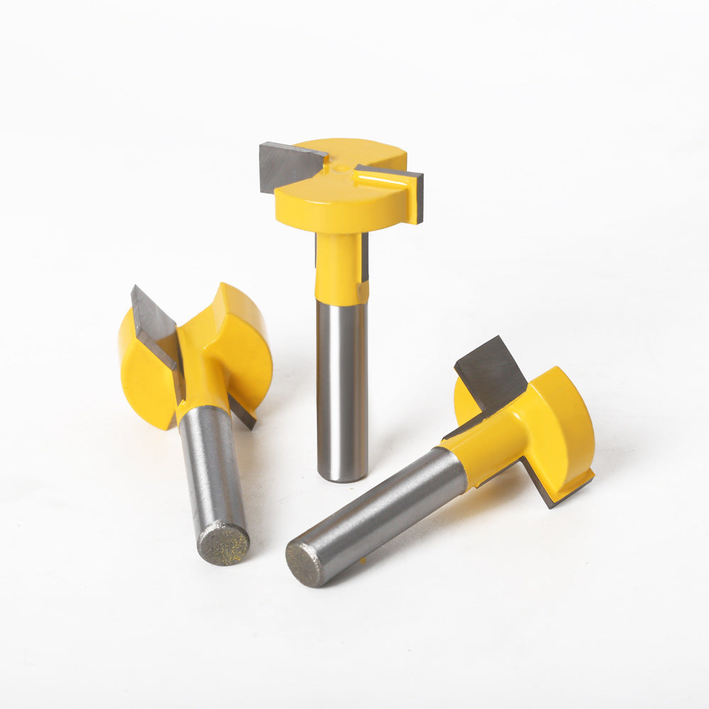 Straight edge T-cutter diameter 27mm slotting cutter 8 handle groove milling cutter Foreign trade export woodworking milling cutter