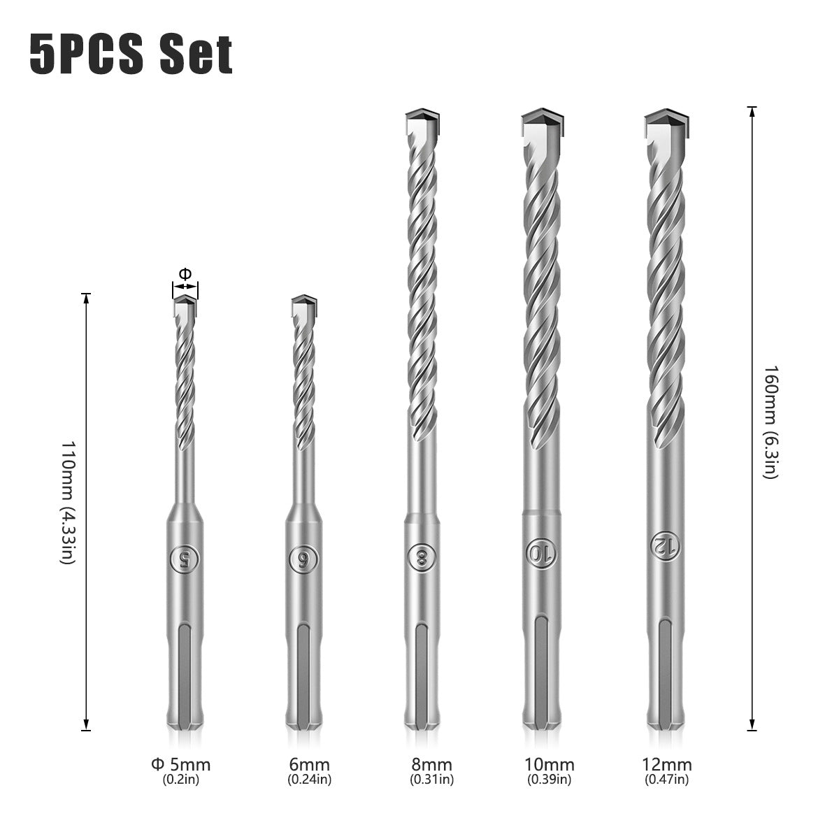 Combination impact drill, drill bit set Alloy electric hammer drill Concrete through wall opening, wall opening drill