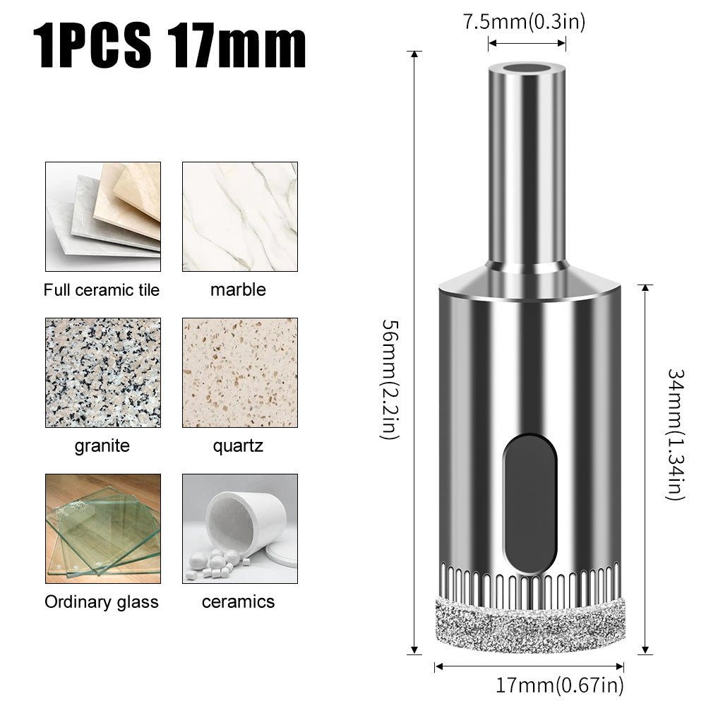 Diamond high-quality integrated steel glass drill bit, tile wall marble hole punch, electroplated drill bit glass opening
