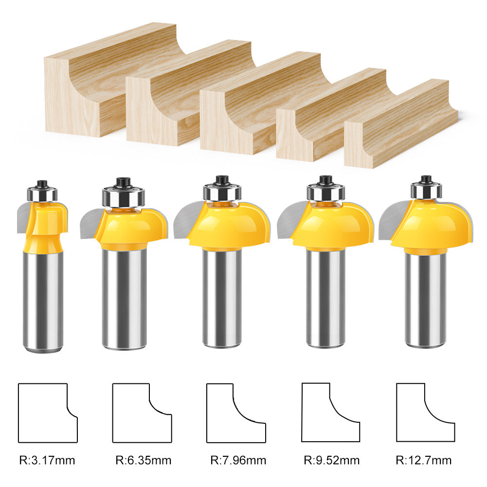 1/2 handle woodworking chamfer knife with bearing trimming knife CNC engraving knife pattern knife woodworking milling cutter