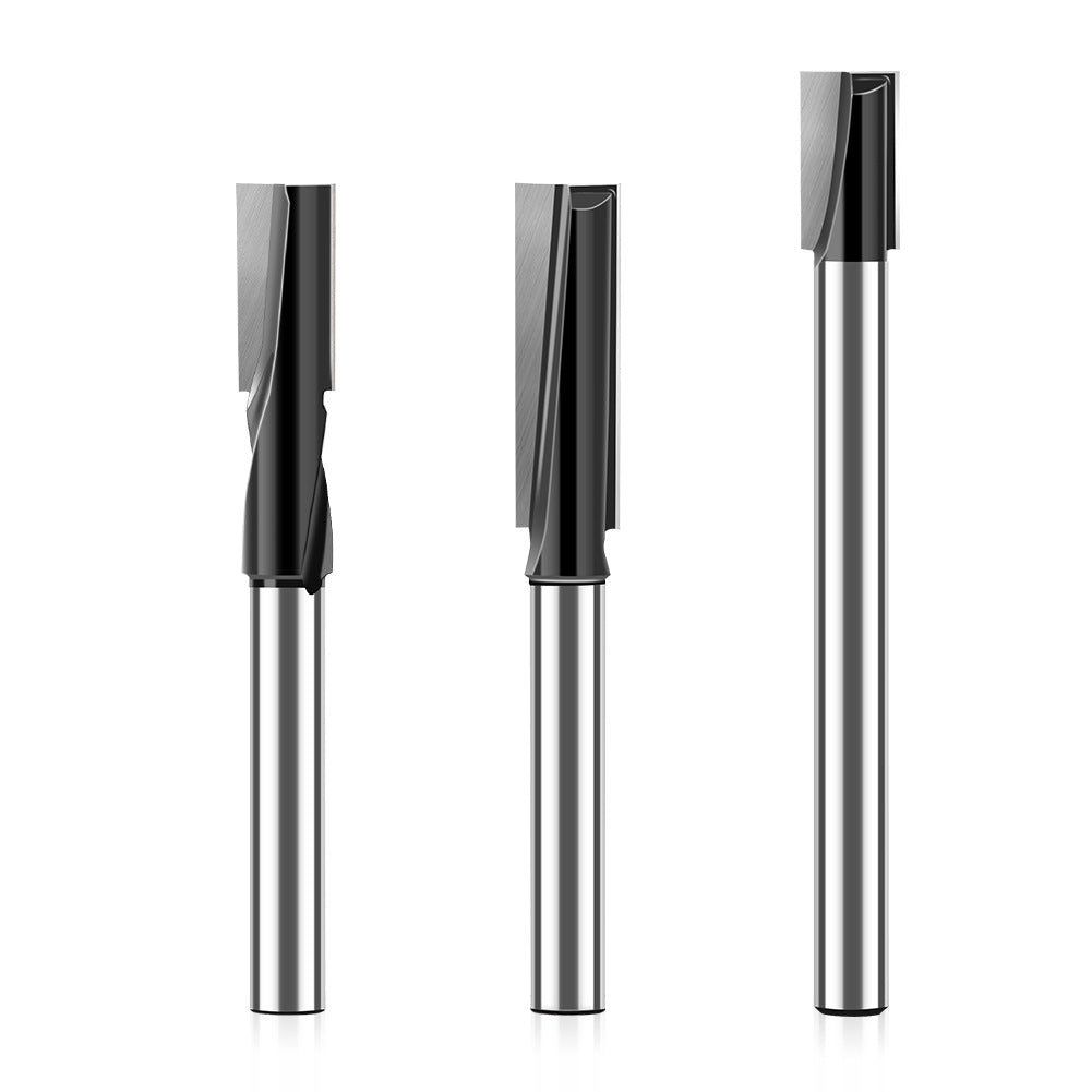 Door keyhole lengthened slotting milling cutter Bottom cutter Spiral mortise cutter Door panel Daluo electromechanical woodworking milling cutter
