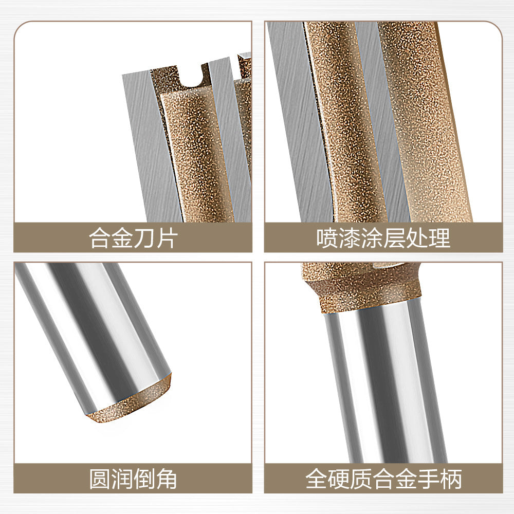 1/4 handle 1/2 handle professional grade three-blade straight knife woodworking special milling cutter head slotting knife woodworking knife trimming grooving knife