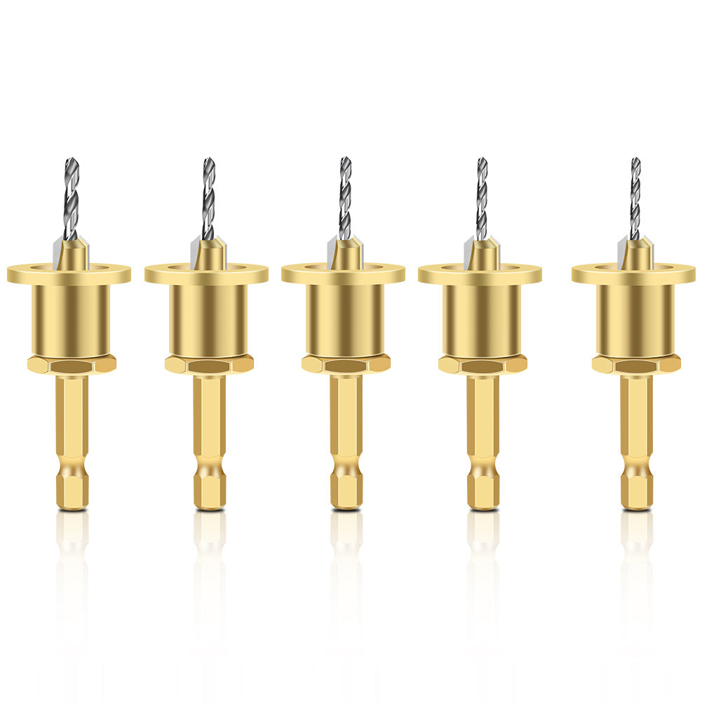 Adjustable hexagonal shank countersunk hole drilling tapered hole drilling screw step drill self-tapping screw alloy head wood installation