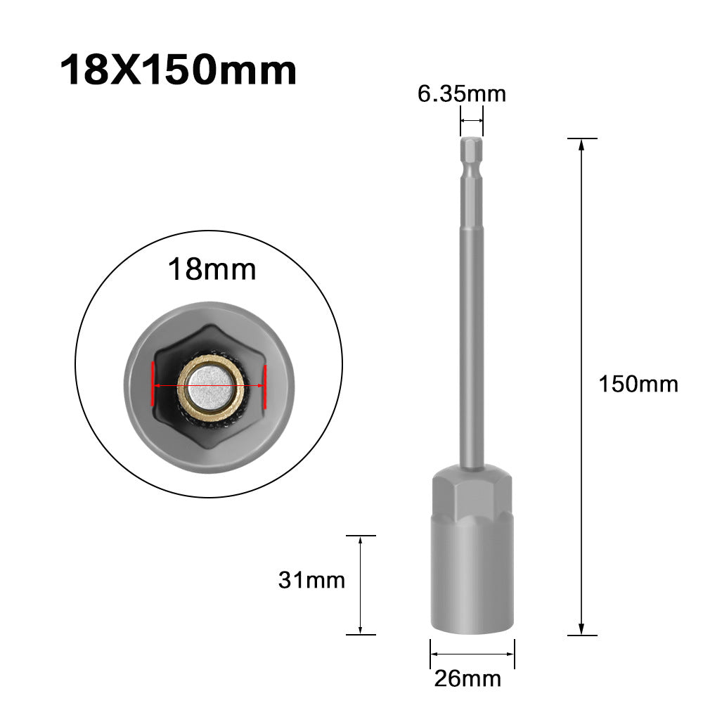 Hexagonal Shank Deepening Sleeve Pneumatic Deepening Sleeve Inner Hexagonal Wind Head Nut Quick Sleeve Tool