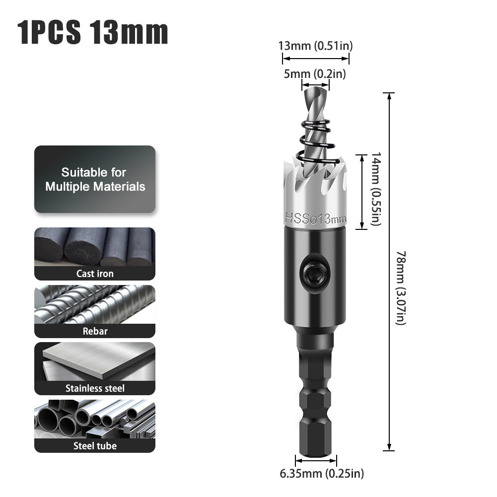 HSS hexagonal shank high speed steel 4341 hole opener, iron sheet stainless steel hole opener metal, thin plate drilling