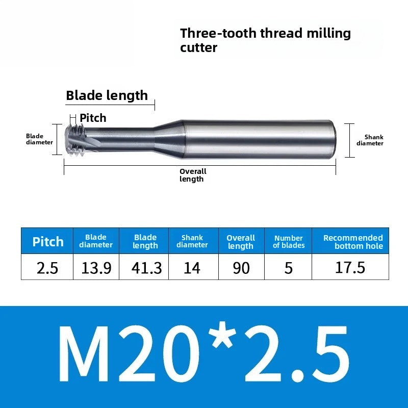 Carbide Thread Mill Single / Triple / Full Flute HRC65
