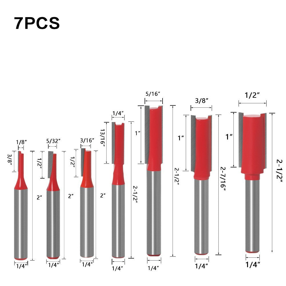 Extended Woodworking Double Blade Straight Knife Engraving Woodworking Milling Cutter Edge Trimming Machine Knife Head 1/2 1/4 Handle Knife Head Straight Knife