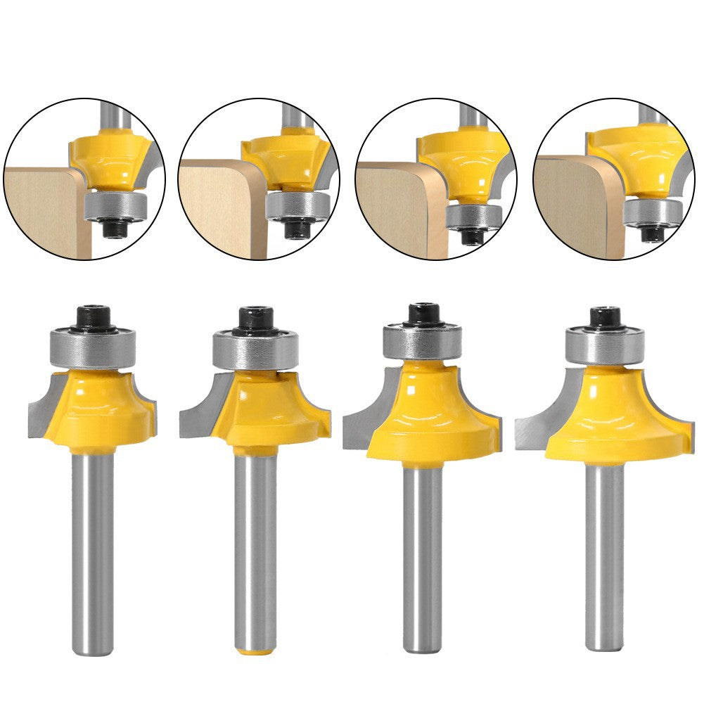 4-Piece set of fillet knives with 6 handles, commonly used fillet knives, high-grade alloy fillet knives, trimming machine, knife head chamfering knife R angle knife