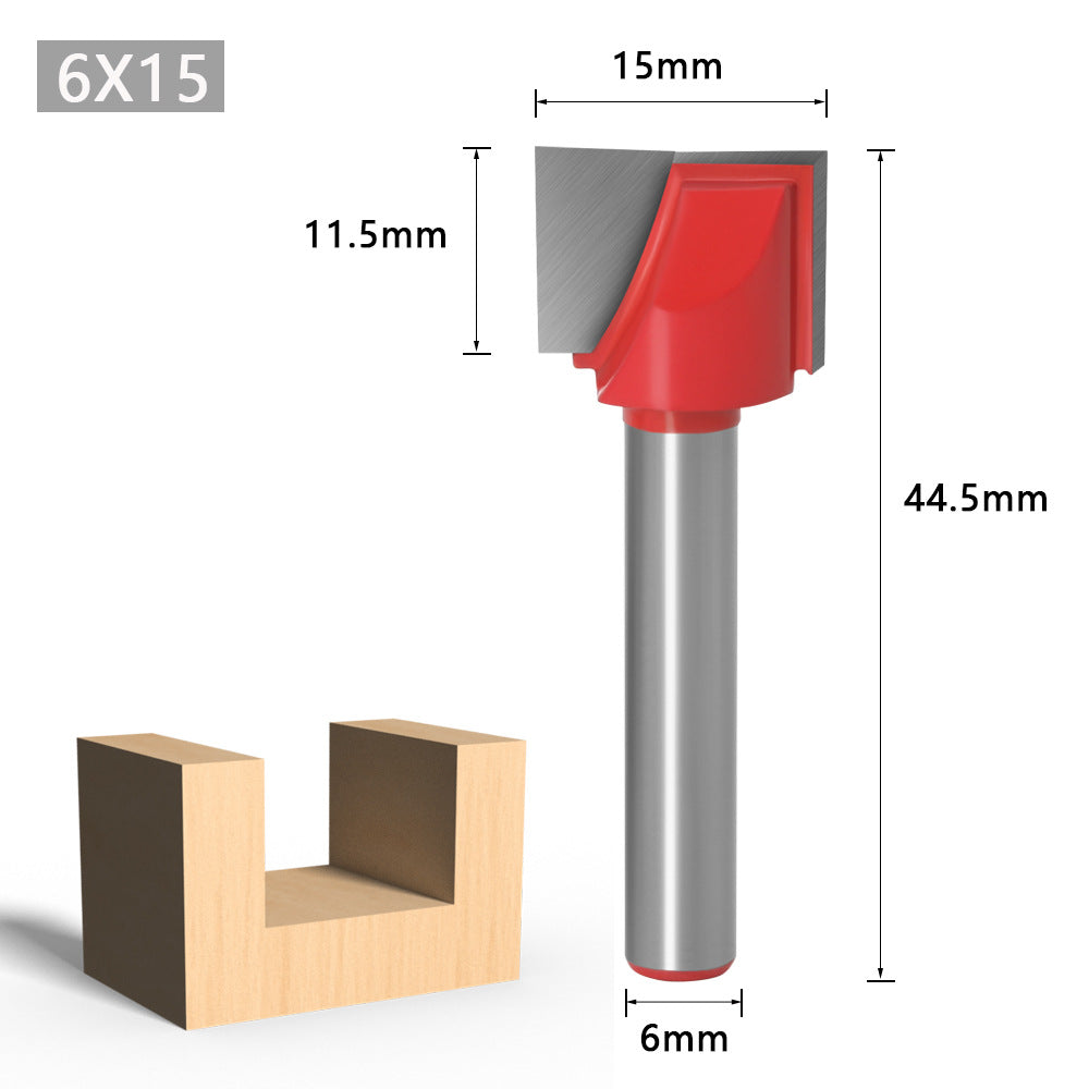 Computer engraving machine cutter woodworking milling cutter 6mm bottom cleaning cutter milling bottom edge table milling bottom cutter trimming machine head